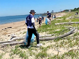 常滑市　鬼崎海岸の清掃活動をおこないました