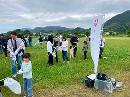 安倍川河川敷の「クリーン作戦」に参加しました
