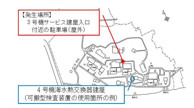 火災発生場所（敷地図）