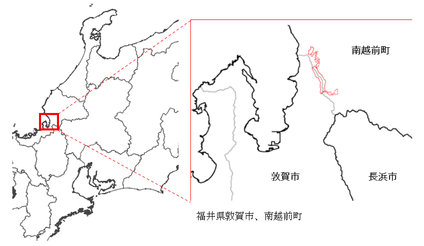 対象事業実施区域の図