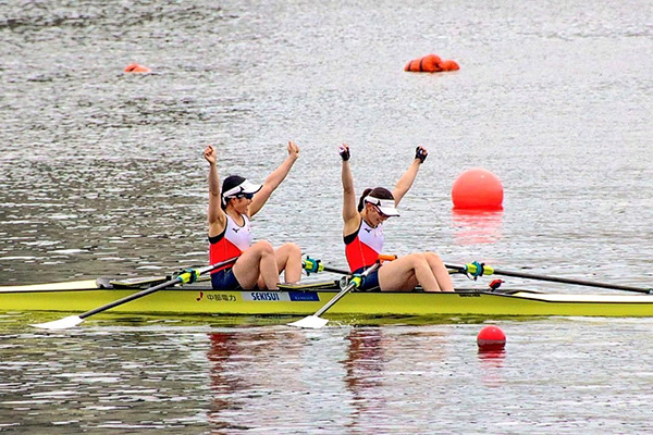 第100回全日本選手権大会　女子軽量級ダブルスカル　優勝（大会の様子）