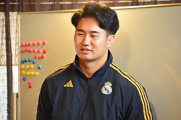 新入部員　寺北選手（同志社大学出身）
